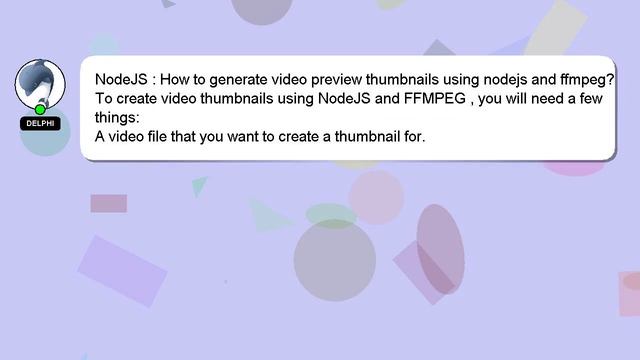 NodeJS : How to generate video preview thumbnails using nodejs and ffmpeg? смотреть онлайн