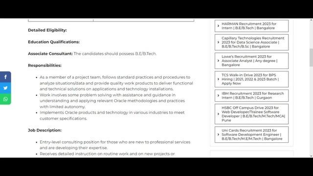 Oracle Off Campus Drive 2023 | 2023 Freshers Recruitment | Oracle Off Campus Recruitment 2023 смотреть онлайн