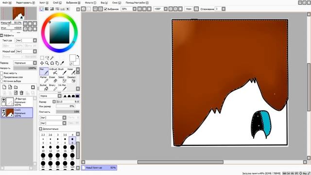 Рисуем Лололошку в Paint tool SAI #1 смотреть онлайн