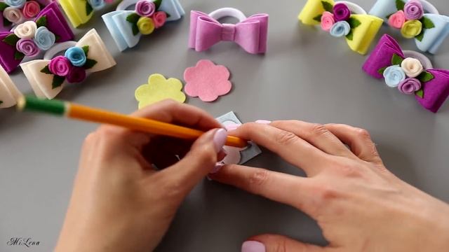 ? БАНТИКИ ИЗ ФЕТРА ? Super Easy Felt Bows ? смотреть онлайн