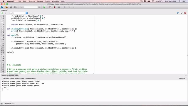 8.1. (Part 3) Initials - Python смотреть онлайн