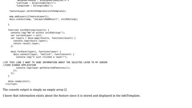 GIS: Accessing Attributes of Individual FeatureLayer Points with ArcGIS API for JavaScript смотреть онлайн