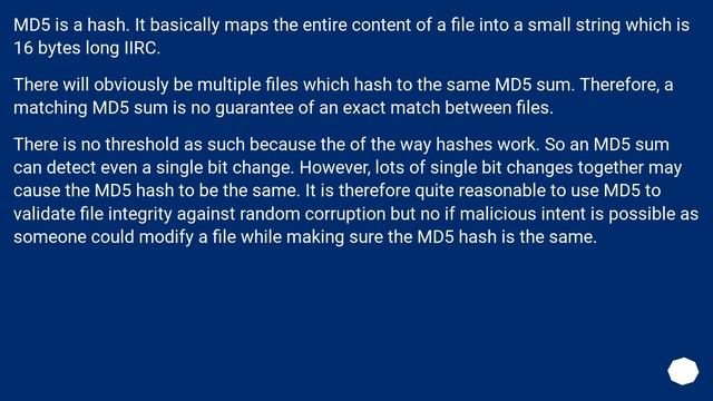 How accurate is `md5sum`? смотреть онлайн