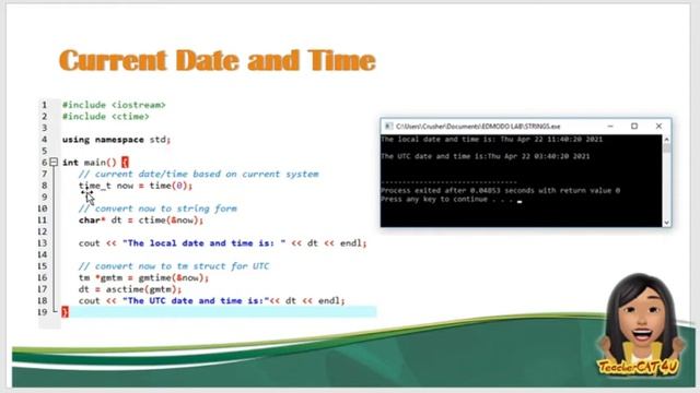 All about C++ Date and Time : Current Date and Time and Guide to Format Time using struct tm смотреть онлайн