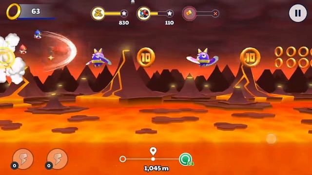 Sonic Runners Adventure Lava Mountain Level 31 Walkthrough Gameplay Android/iOS смотреть онлайн