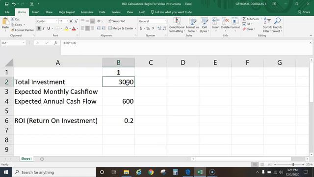 Calculate ROI using Excel after Cashflow Game смотреть онлайн
