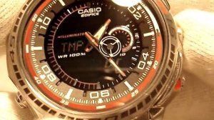 Настройка Casio Edifice EFA-121D-1A инструкция по управлению электронным и аналоговым временем
