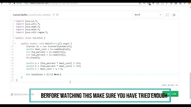 Day 2: Operators | 30 Days of Coding | HackerRank | Java Language смотреть онлайн