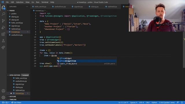 Python - PySide6 - Diplay with Tree Widget смотреть онлайн
