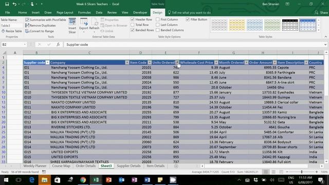 Slicers week 6 Excel смотреть онлайн