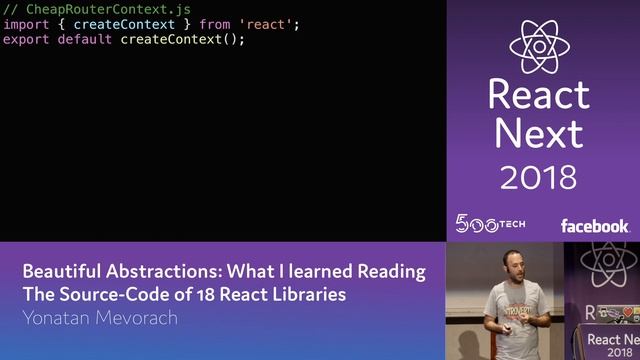 Yonatan Mevorach - Lessons Learned Reading the Source-Code of 18 React Libraries | ReactNext 2018 смотреть онлайн