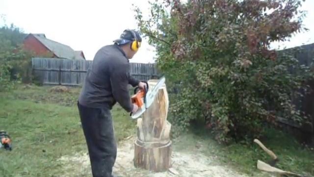 .Мини мастер класс - Волк - 1 Хобби резьба по дереву скульптура ! смотреть онлайн