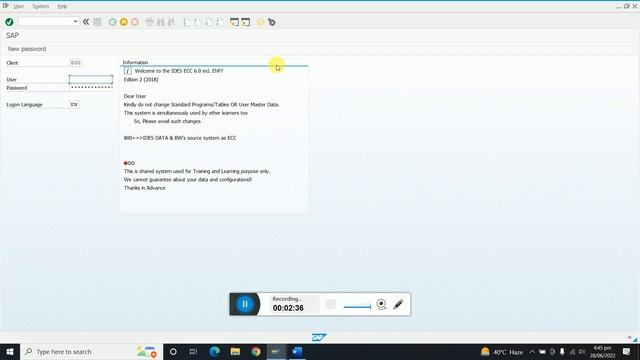 How to Login Into SAP GUI first time смотреть онлайн