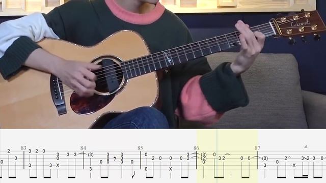 Fingerstyle Tabs | Your Name - Nandemonaiya | Sungha Jung Tabs | Guitar Cover | Guitar Tutorial смотреть онлайн