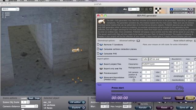 Prefab3D 1.3 BSP/PVS generator смотреть онлайн