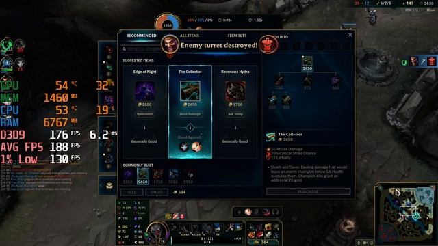 League of Legends - i5 10400F + GTX 1650 GDDR6 - LoL - 1080p Max Settings - FPS Benchmark Test смотреть онлайн