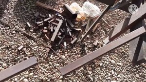 Лавочка на кладбище из профтрубы