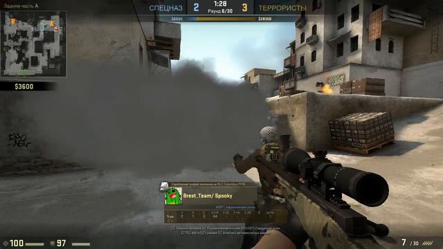 CS GO noscope 360 degrees in smoke! смотреть онлайн