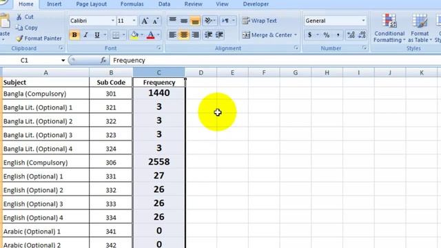 [Excel Bangla Tutorial – 4] Subject Codes Counts in Seconds in Excel 2007 смотреть онлайн