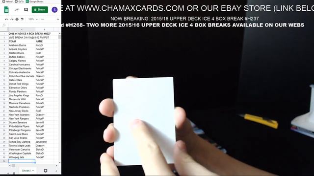 BREAKING TONIGHT: 2015-16 UPPER DECK ICE 4 BOX BREAK #H237 смотреть онлайн