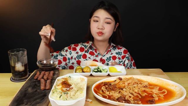 Mukbang)SUB/Tessie eating/cream rice/ASMR eating sounds смотреть онлайн