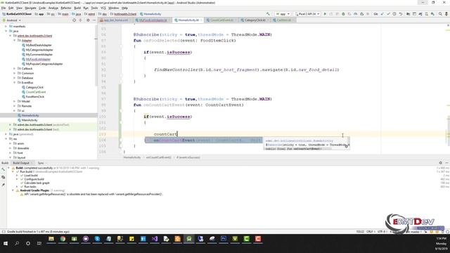 Kotlin Android Tutorial - New Eat It part 14 Quick Cart in Food List смотреть онлайн