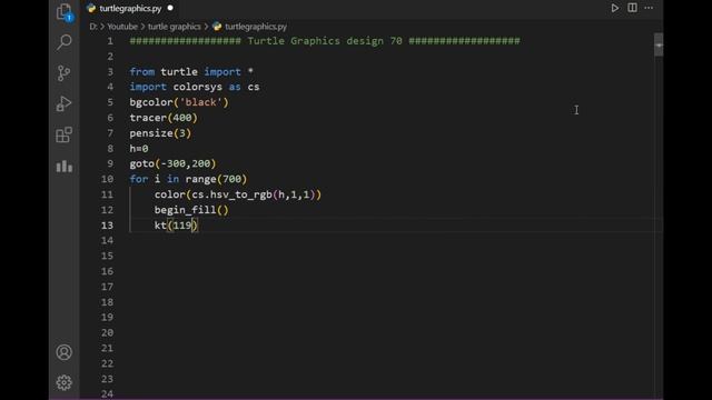 python turtle graphics tutorial || #design70 || Python graphics смотреть онлайн