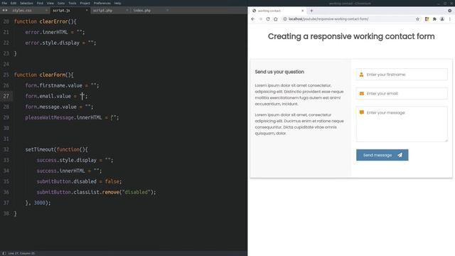 Θα φτιάξουμε μια λειτουργική contact form με PHP και Ajax смотреть онлайн