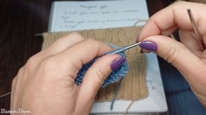 Фактурный узор спицами из резинки 2×2! / Textured pattern with 2×2 elastic knitting needles