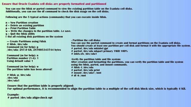 Oracle Exadata Tasks | How to format/Part Exadata disks смотреть онлайн
