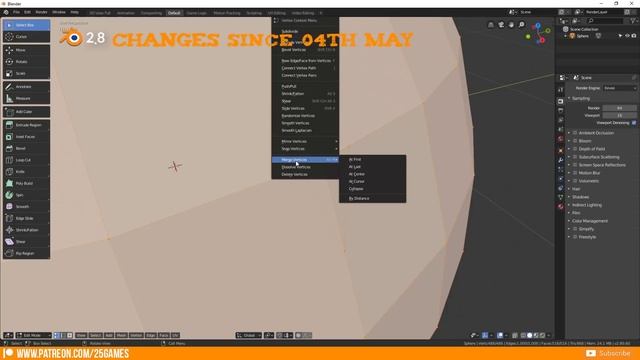 Where is Remove Doubles in Blender 2.8 & 2.79? ►► Merge by distance | Tutorial смотреть онлайн
