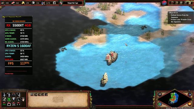 Age of Empires II Definitive Edition | AMD 5500XT + Ryzen 5 1600AF | 1080p | Benchmark смотреть онлайн