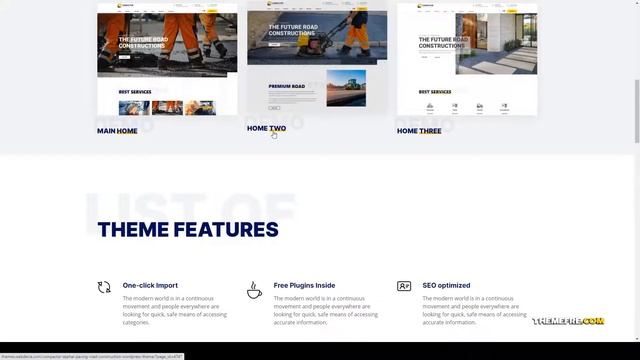 Compactor - Road Construction WordPress Theme building bricks Website Builder смотреть онлайн