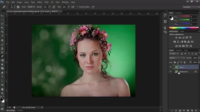 Simple Skin Retouching and skin light remove Photoshop Tutorial смотреть онлайн