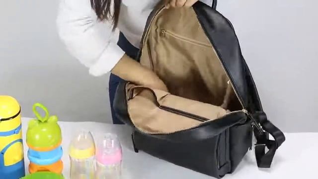 Рюкзак для подгузников из искусственной кожи, сумка детских подгузников, путешествий мам, пеленки, смотреть онлайн