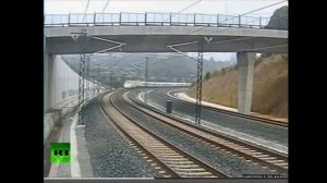 Момент крушения скоростного поезда