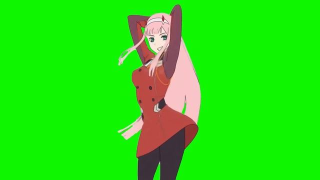 Zero Two Dance Green Screen Perfet Cutout 1080/60 Fps