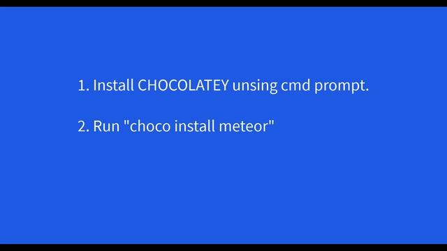 How to install MeteorJs in Windows 10 | Chocolatey | DevDotIn смотреть онлайн