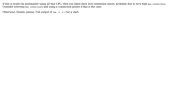 Databases: Troubleshooting high CPU usage from postgres and postmaster services? (5 Solutions!!) смотреть онлайн