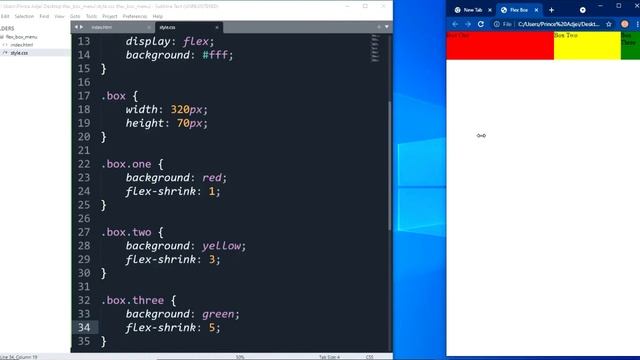 CSS flex box - flex shrink смотреть онлайн