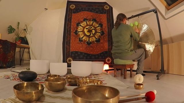 Full moon energy healing - Gong and crystal singing bowl soundhealing - Tibetan bowls - tongue drum