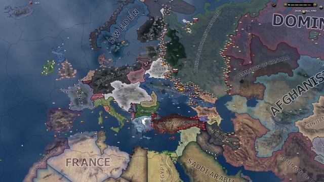 Kaiserreich 0.26.1 - Hoi4 Timelapse смотреть онлайн