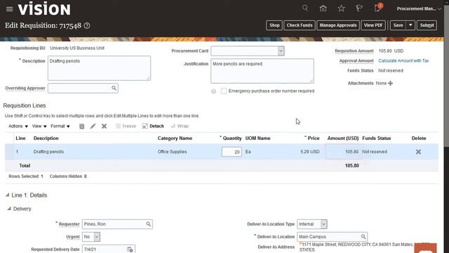 Self Service Procurement | Withdraw and Edit a Requisition смотреть онлайн