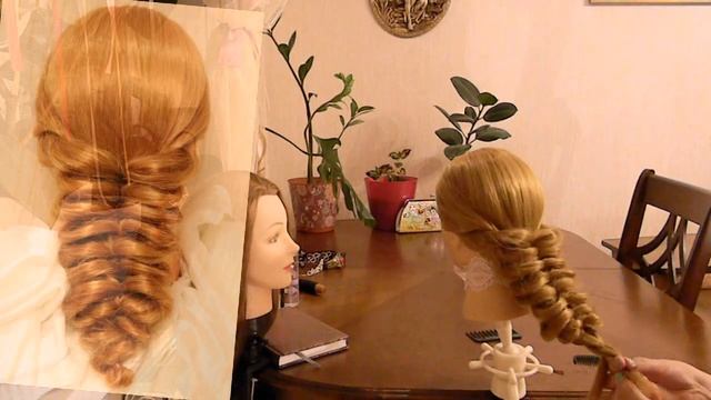 Коса на резинках "Ступени" и причёска из косы | Лена Роговая | Hairstyles by REM | Copyright © смотреть онлайн