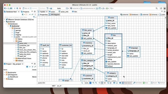 Two ways to use ERD in DBeaver смотреть онлайн