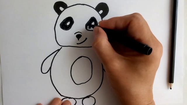 How to draw a panda. Как нарисовать панду. смотреть онлайн