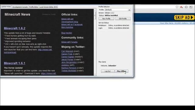 Cracked Minecraft Launcher 1.6 [FAST] [100% WORK] [NO PASSWORD]