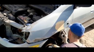 Hyundai matrix...Ремонт крыла!!!Бампер в переход...