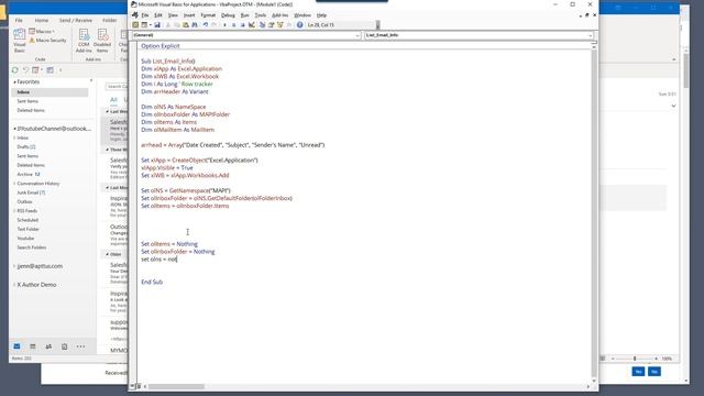 Export Outlook Emails' Info To Excel Using VBA | Outlook VBA смотреть онлайн