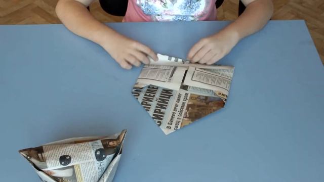 Шапка от вестник модел №1 - Котешката шапчица // Model No. 4 newspaper hat - cat смотреть онлайн